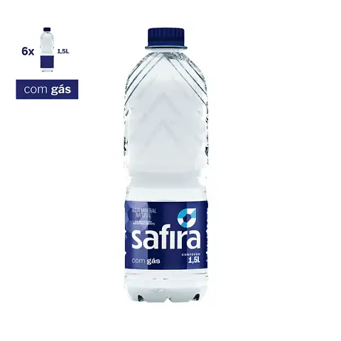 Imagem água mineral Safira com gás 1500 ML