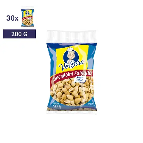 Amendoim Vo Dora sem pele 200g