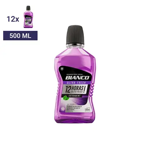 Imagem enxaguante bucal Bianco extramint 500 ML