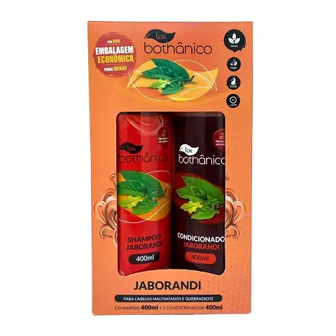 Imagem kit shampoo e condicionador jaborandi Tok Bothanico 400ML