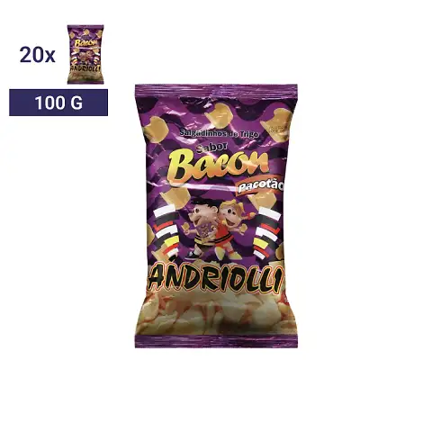 Salgadinho Andriolli bacon metalizado 100g