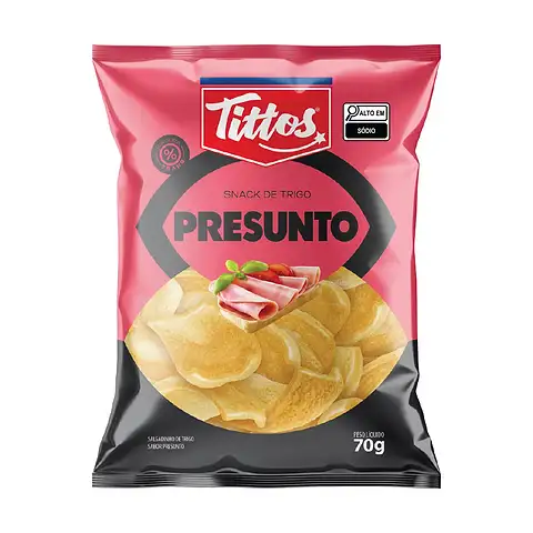 Imagem snack Tittos sabor Presunto 70G

