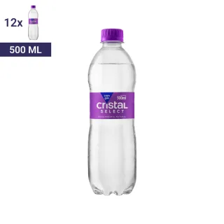 Agua Cristal Select 500 ML Com Gás