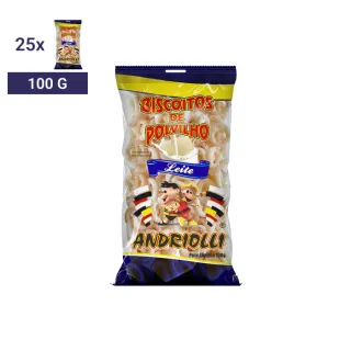 Biscoito Andriolli Argolinha sabor leite 100g