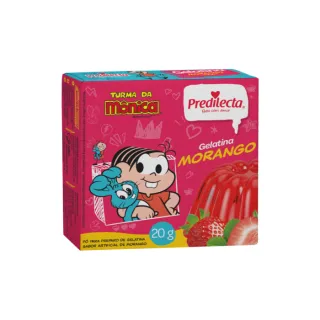 Imagem gelatina em pó Predilecta sabor morango 20G
