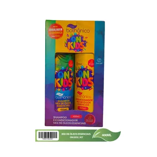 Imagem kit shampoo e condicionador OnKids Mix de Oleos Essenciais Tok Bothanico 400ML
