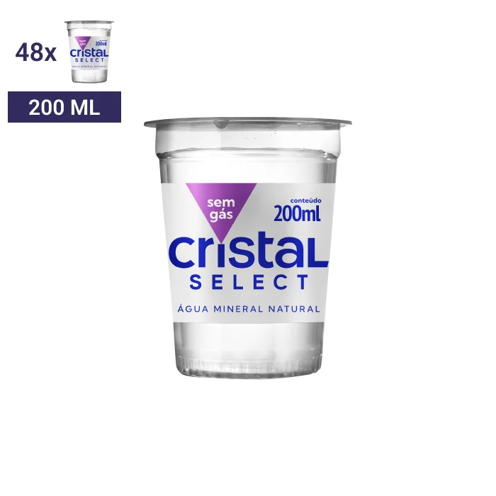 Agua Cristal Select 200 ML Sem Gás
