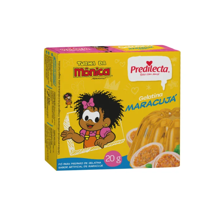 Imagem gelatina em pó Predilecta sabor maracujá 20G

