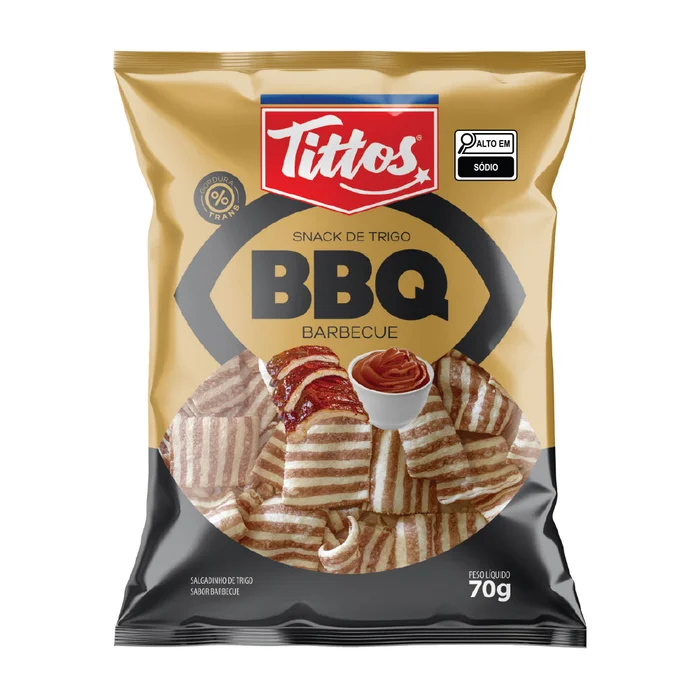 Imagem snack Tittos sabor BBQ 70G
