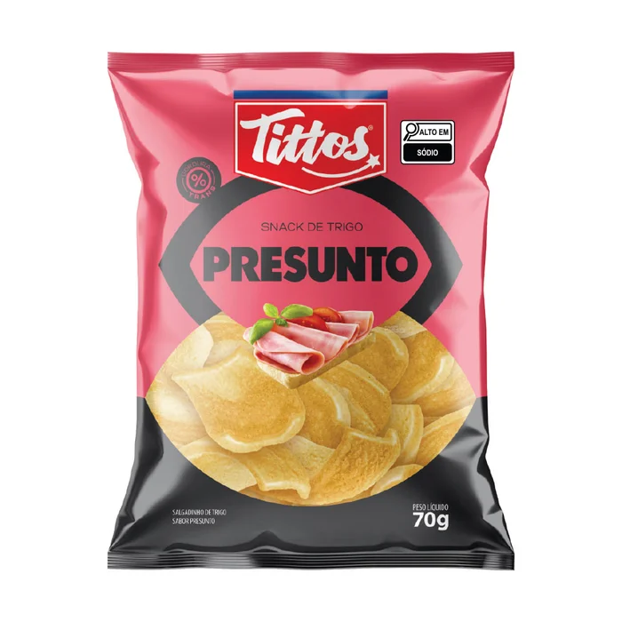 Imagem snack Tittos sabor Presunto 70G
